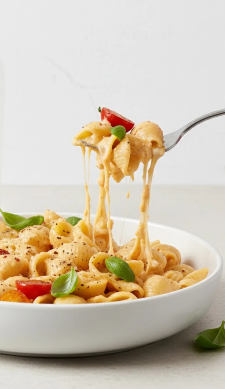 creamy vegan mac and cheese pasta